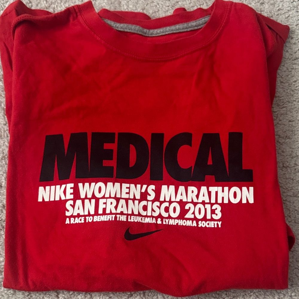 Nike Red Women's Marathon Medical Tee
